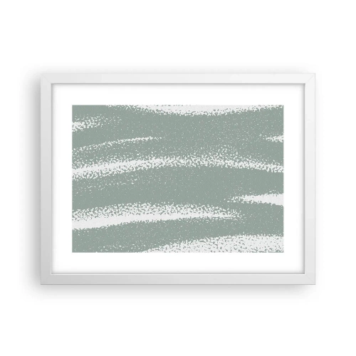 Poster in cornice bianca - Astrazione in clima invernale - 40x30 cm