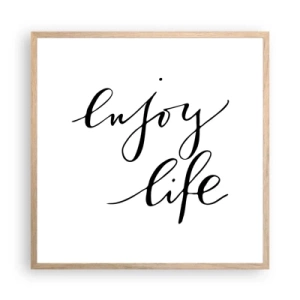 Poster in cornice rovere chiaro - Niente da aggiungere... - 60x60 cm