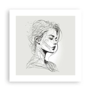 Poster - Ritratto pensieroso - 40x40 cm