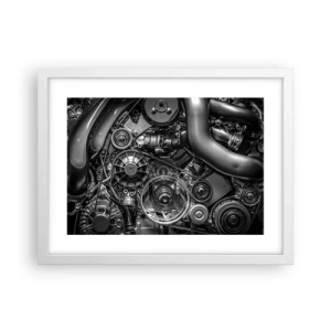 Poster in cornice bianca - La poesia della meccanica - 40x30 cm