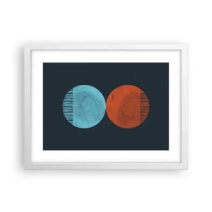 Poster in cornice bianca - Solo geometria? - 40x30 cm