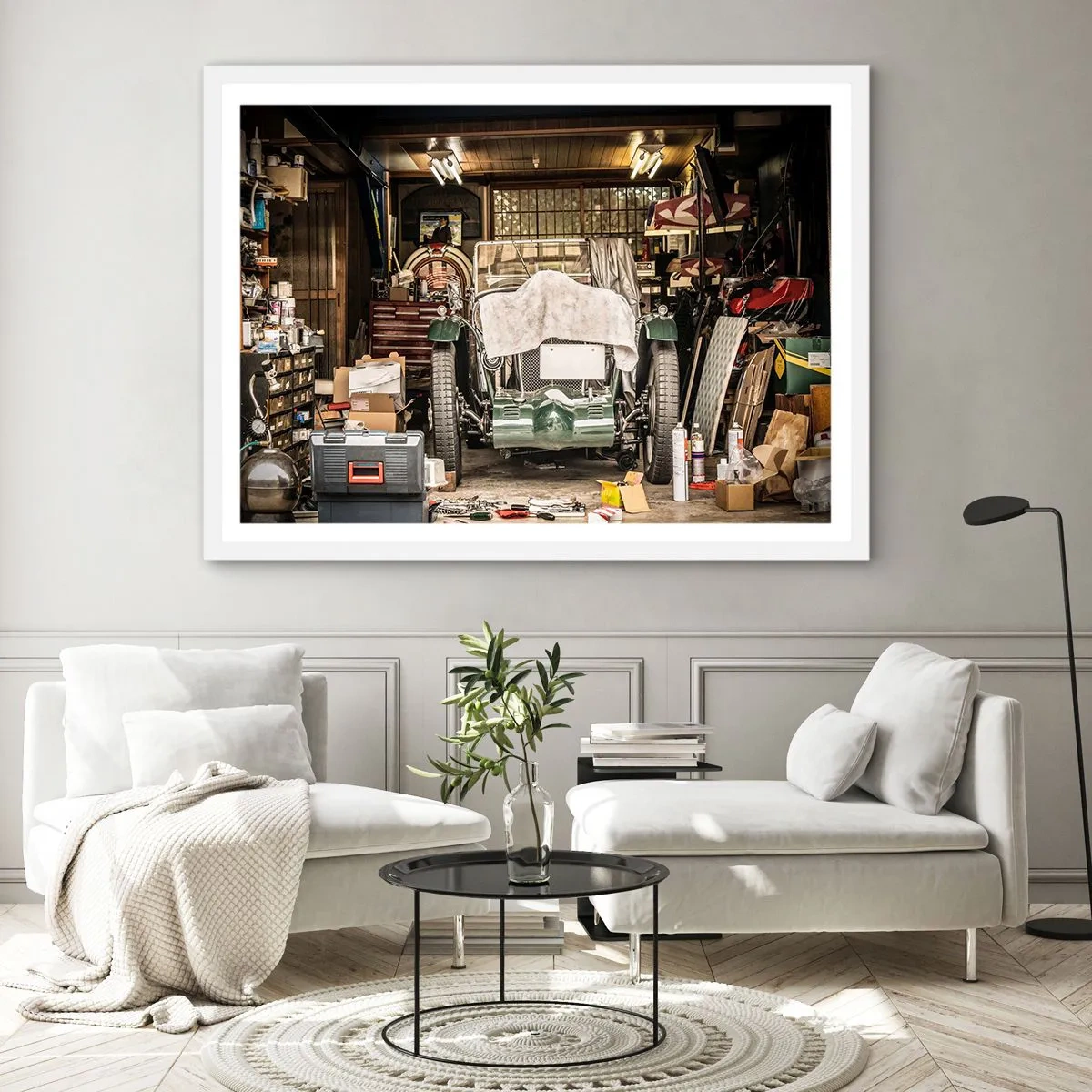 Poster in cornice bianca - Ritorno al passato - 100x70 cm