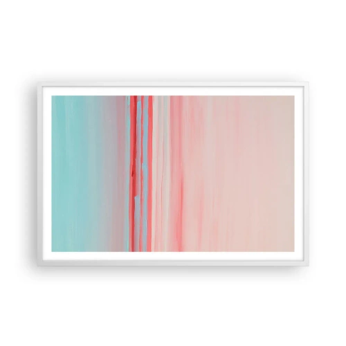 Poster in cornice bianca - Astrazione all'alba - 91x61 cm