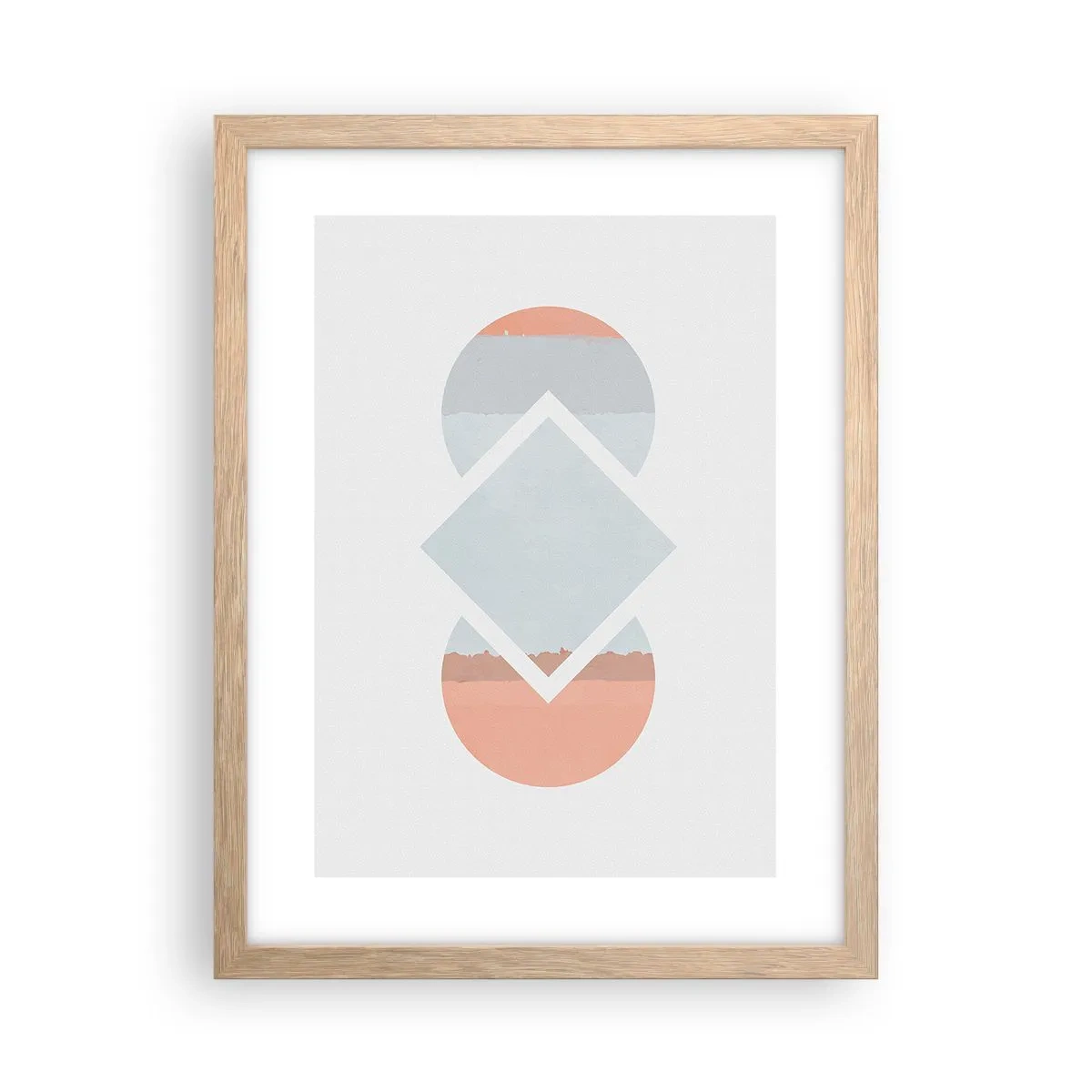 Poster in cornice rovere chiaro - La situazione è chiara - 30x40 cm