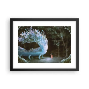 Poster in cornice nera - Incontro fantastico - 40x30 cm