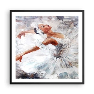 Poster in cornice nera - Delicata e leggera come il tulle - 60x60 cm