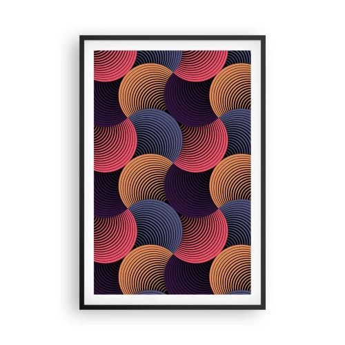 Poster in cornice nera - Al ritmo delle sfere - 61x91 cm