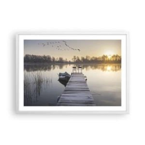 Poster in cornice bianca - Tornerò un giorno - 70x50 cm