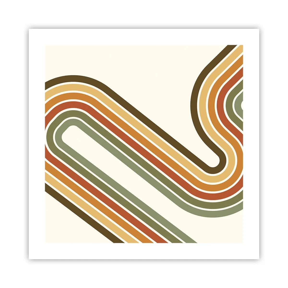 Poster - Zig zag fino alla meta - 50x50 cm