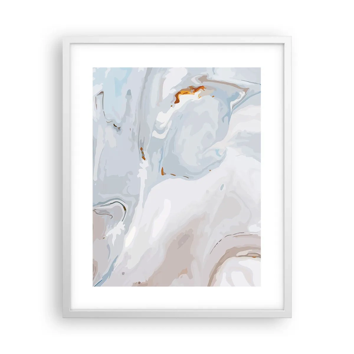 Poster in cornice bianca - Bianchi sovrapposti - 40x50 cm