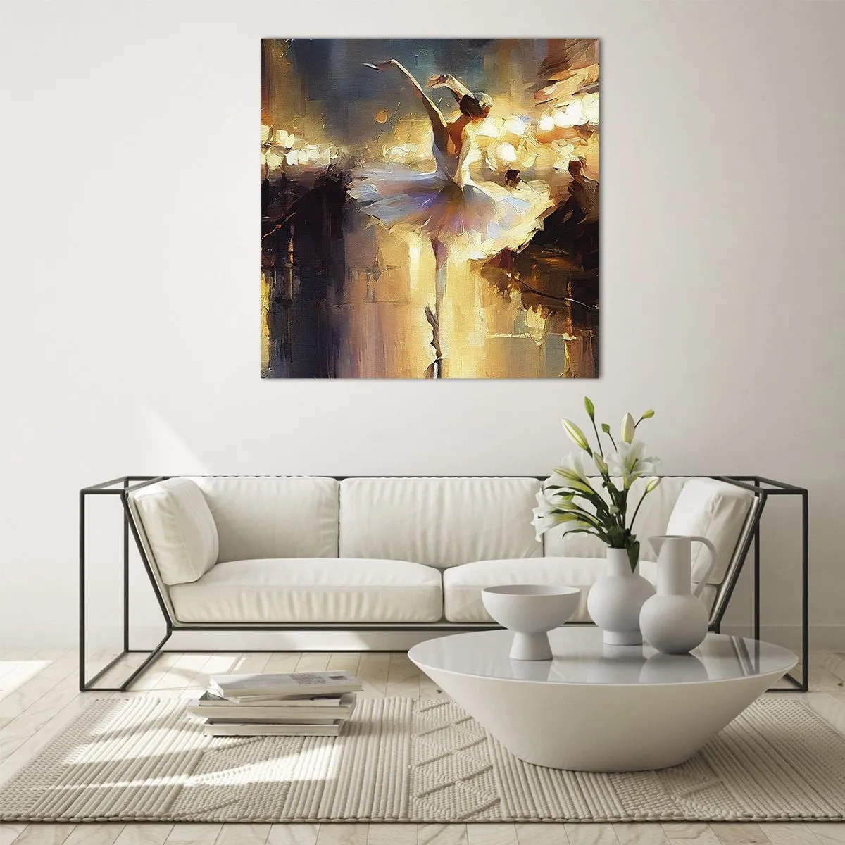 Quadro su vetro - Miracolo nella strada - 50x50 cm