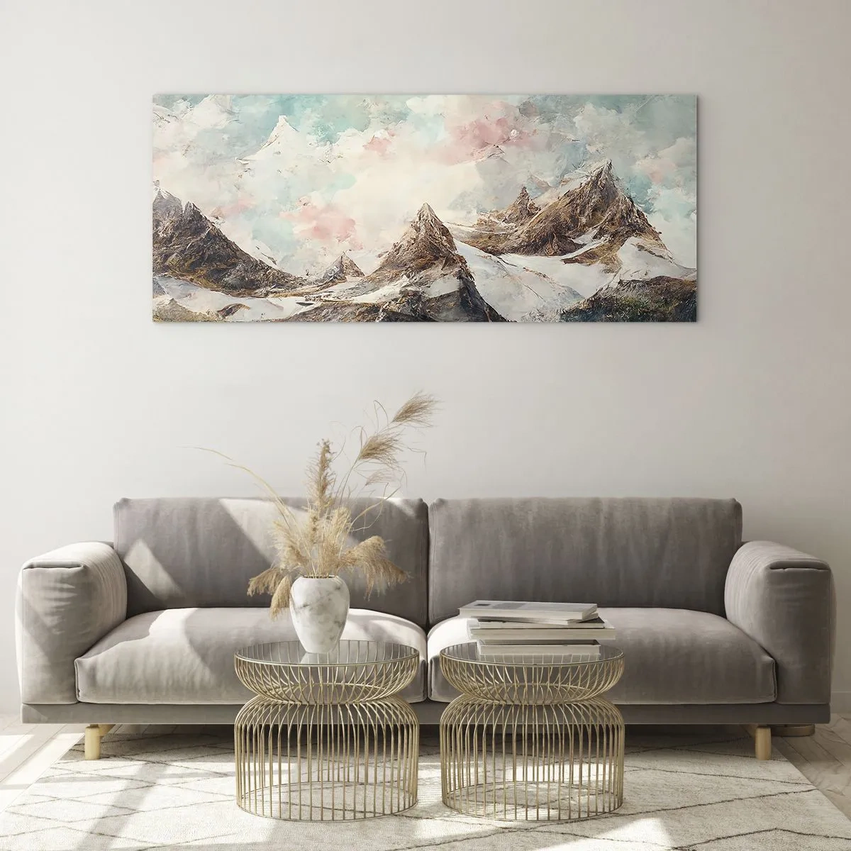 Quadro su vetro - Lame di roccia - 100x40 cm
