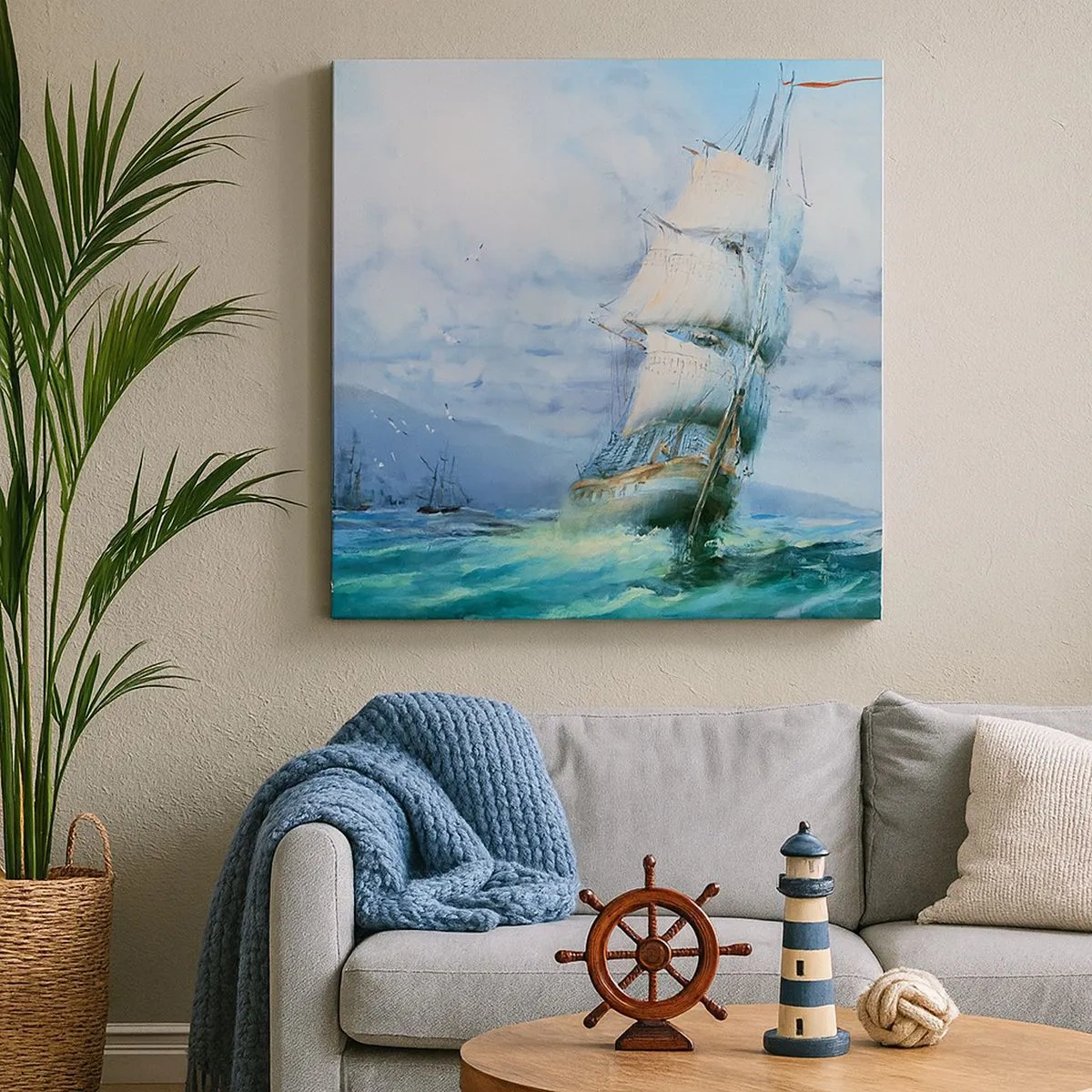 Quadro su tela - Stampe su Tela - Con il vento in favore - 30x30 cm