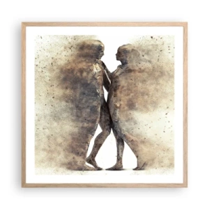 Poster in cornice rovere chiaro - Nati dalla polvere, per amare - 60x60 cm