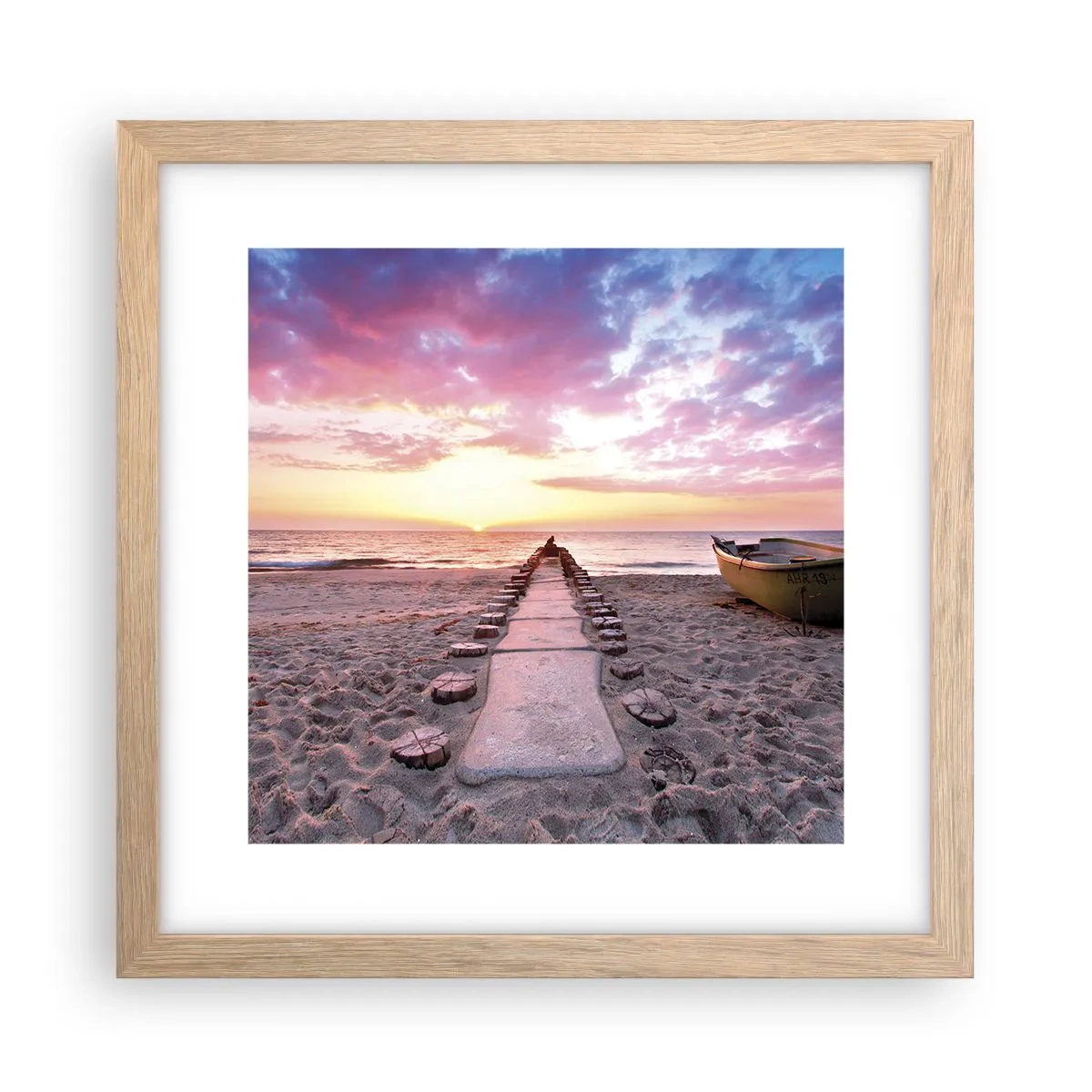 Poster in cornice rovere chiaro - Un momento profondo - 30x30 cm