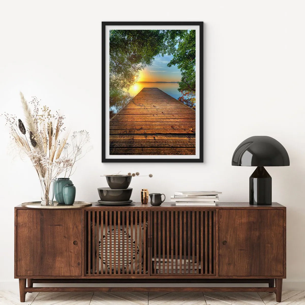 Poster in cornice nera - Non avere fretta, siediti - 40x50 cm