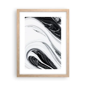 Poster in cornice rovere chiaro - L'unione degli opposti - 30x40 cm