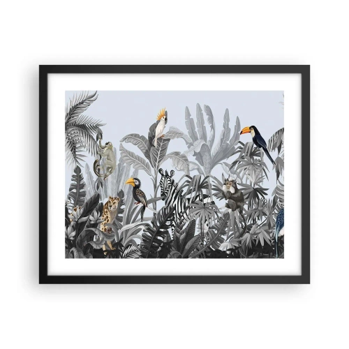 Poster in cornice nera - Favola africana - 50x40 cm