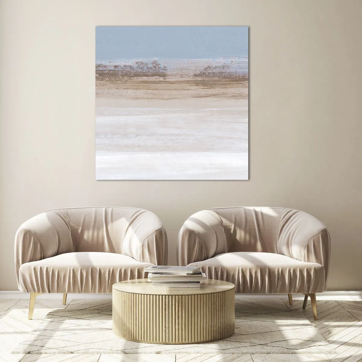 Quadro su vetro - Paesaggio incerto - 30x30 cm