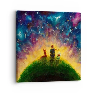 Quadro su tela - Stampe su Tela - Amore e amicizia: l'intero mondo - 30x30 cm