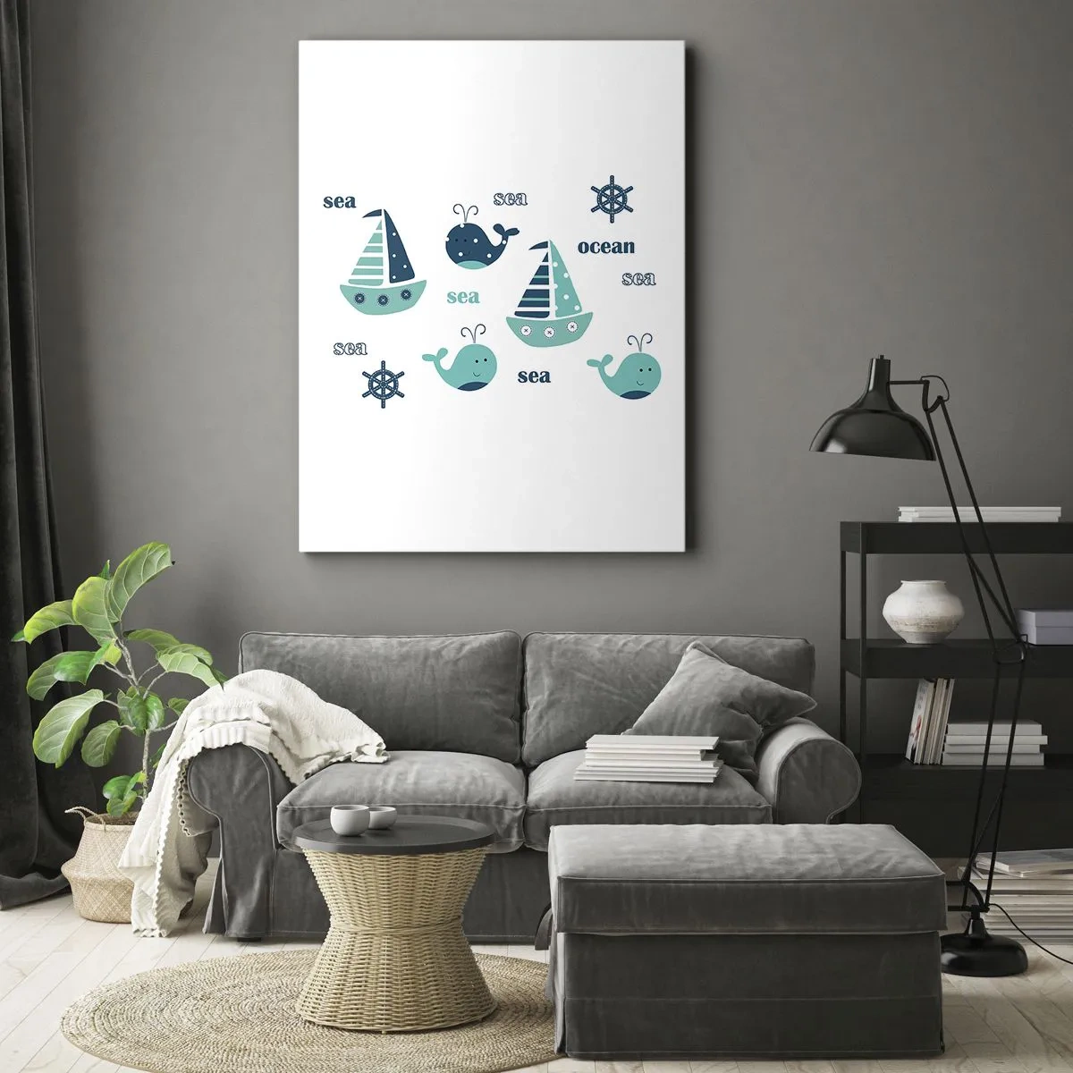 Quadro su tela - Stampe su Tela - Attraverso i mari e gli oceani - 45x80 cm