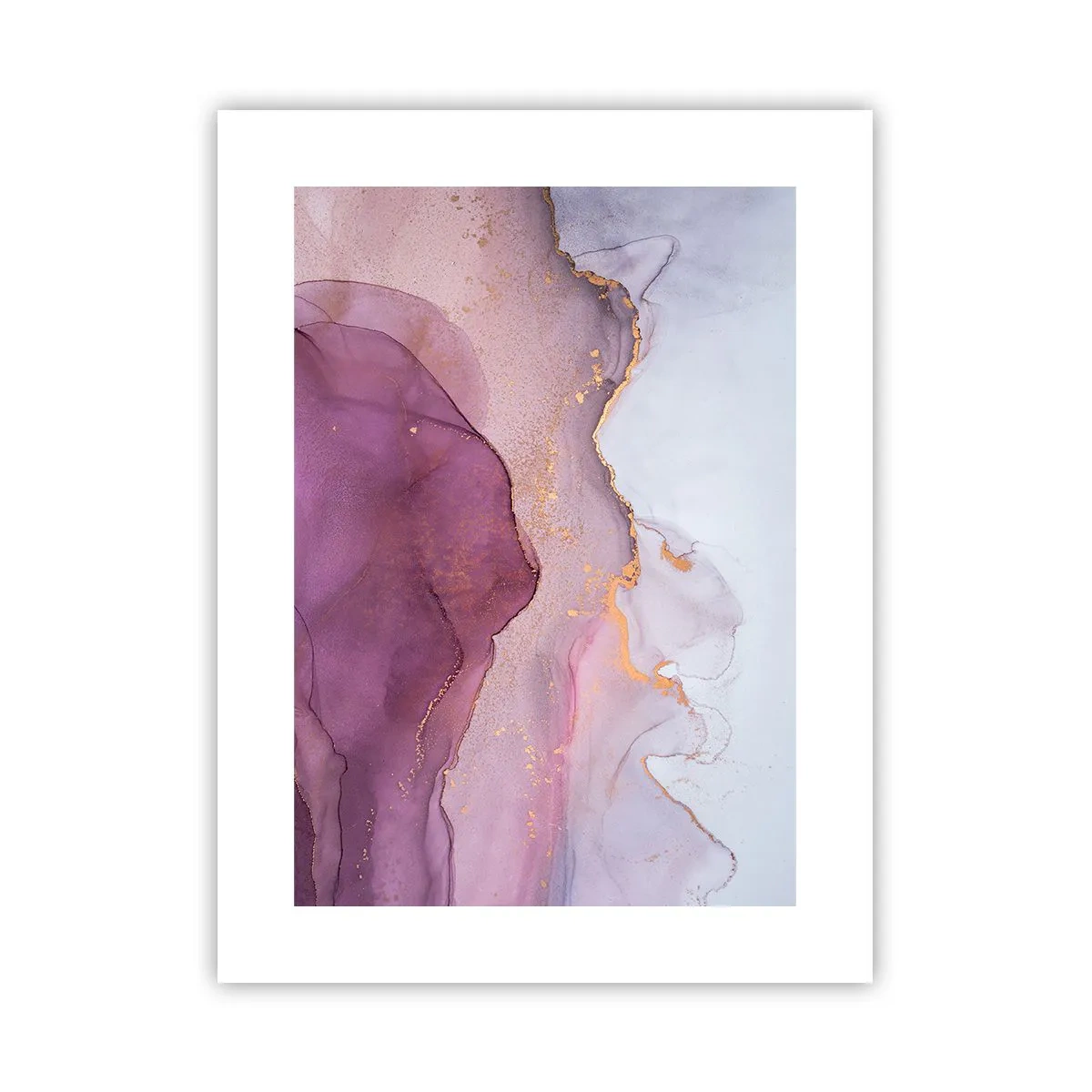 Poster - Onde di lilla e viola - 30x40 cm