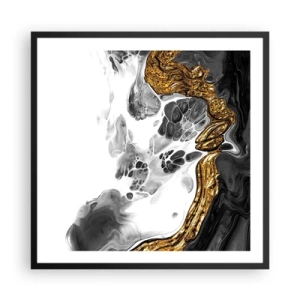 Poster in cornice nera - Composizione organica - 60x60 cm