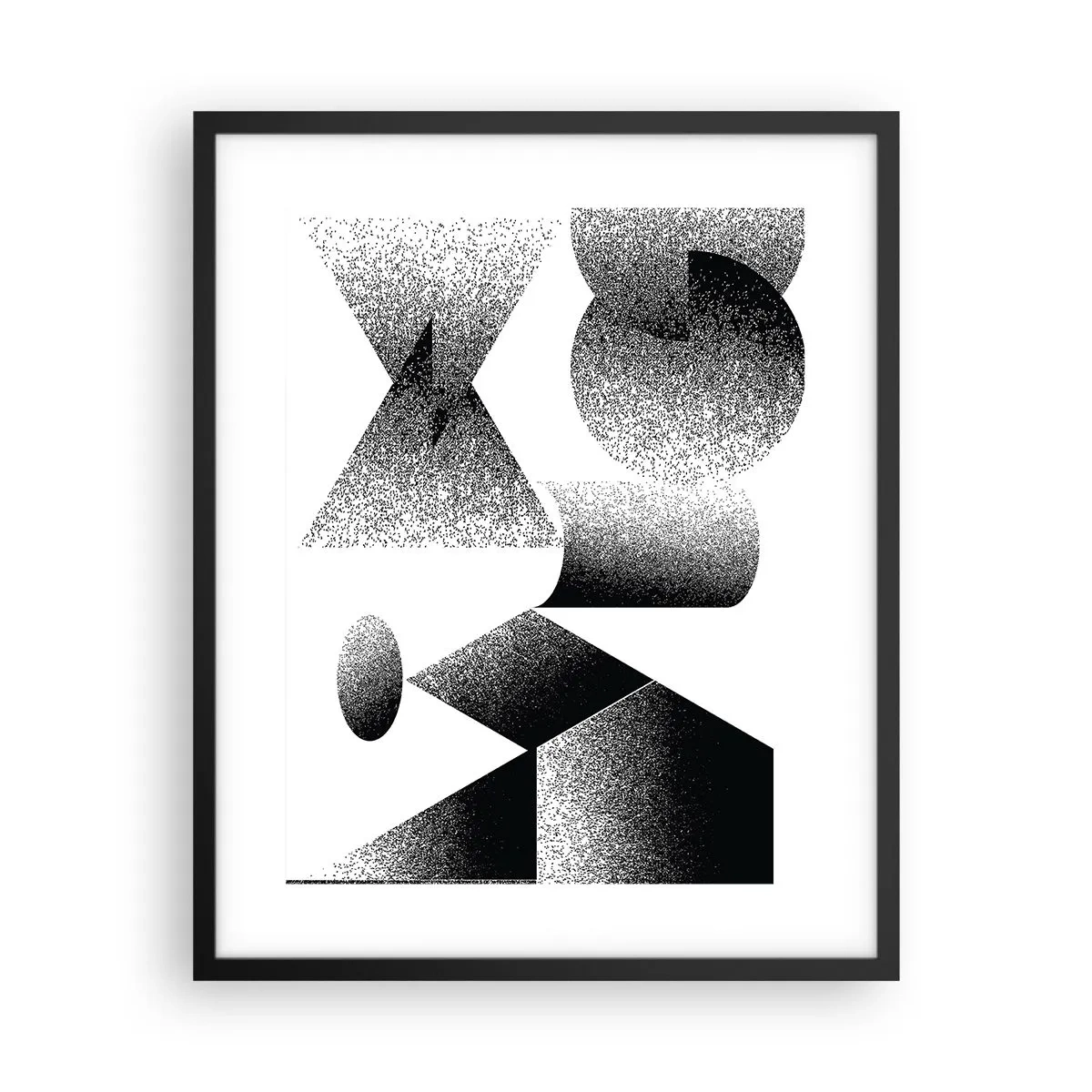 Poster in cornice nera - Angoli e ovali - 40x50 cm