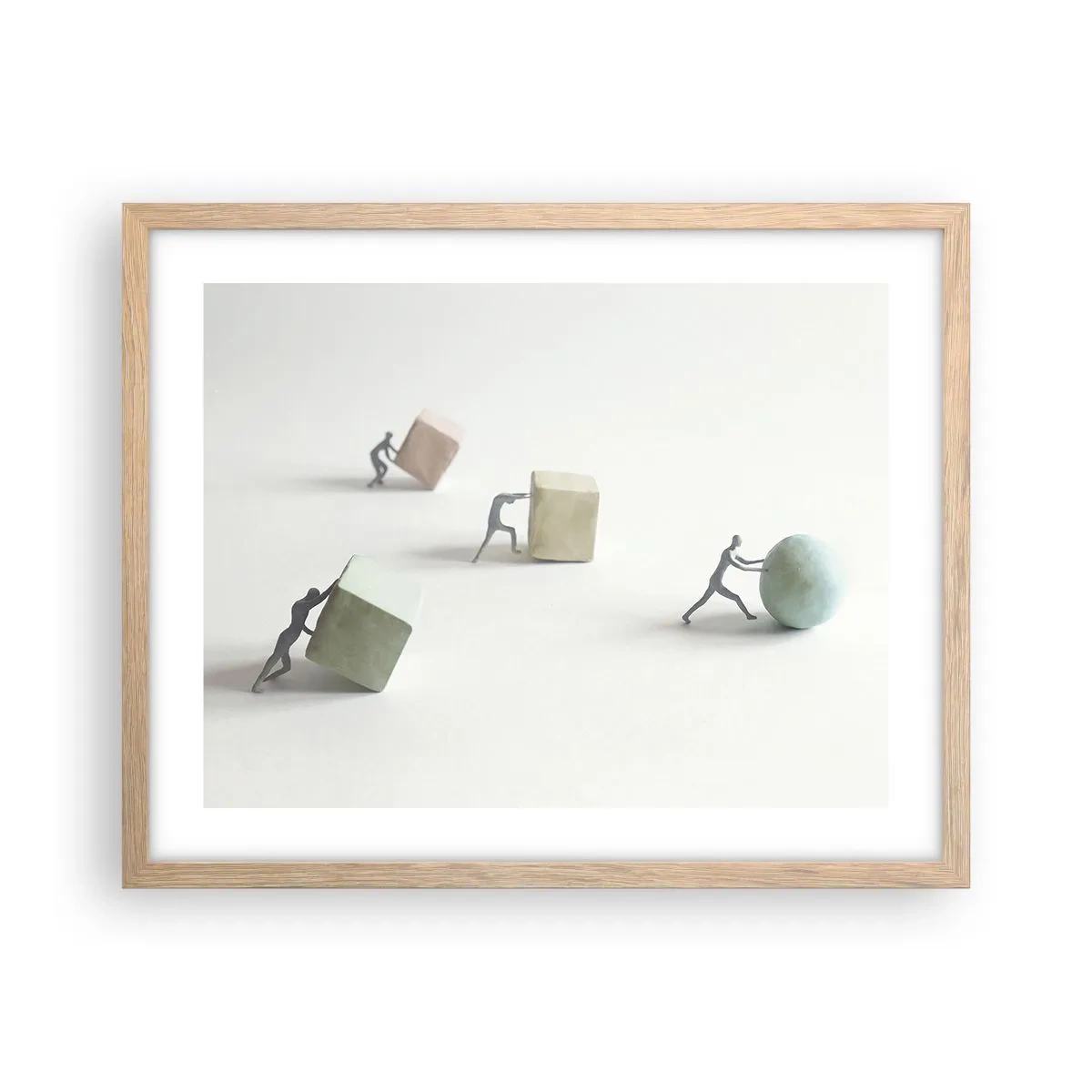 Poster in cornice rovere chiaro - È la vita - 50x40 cm