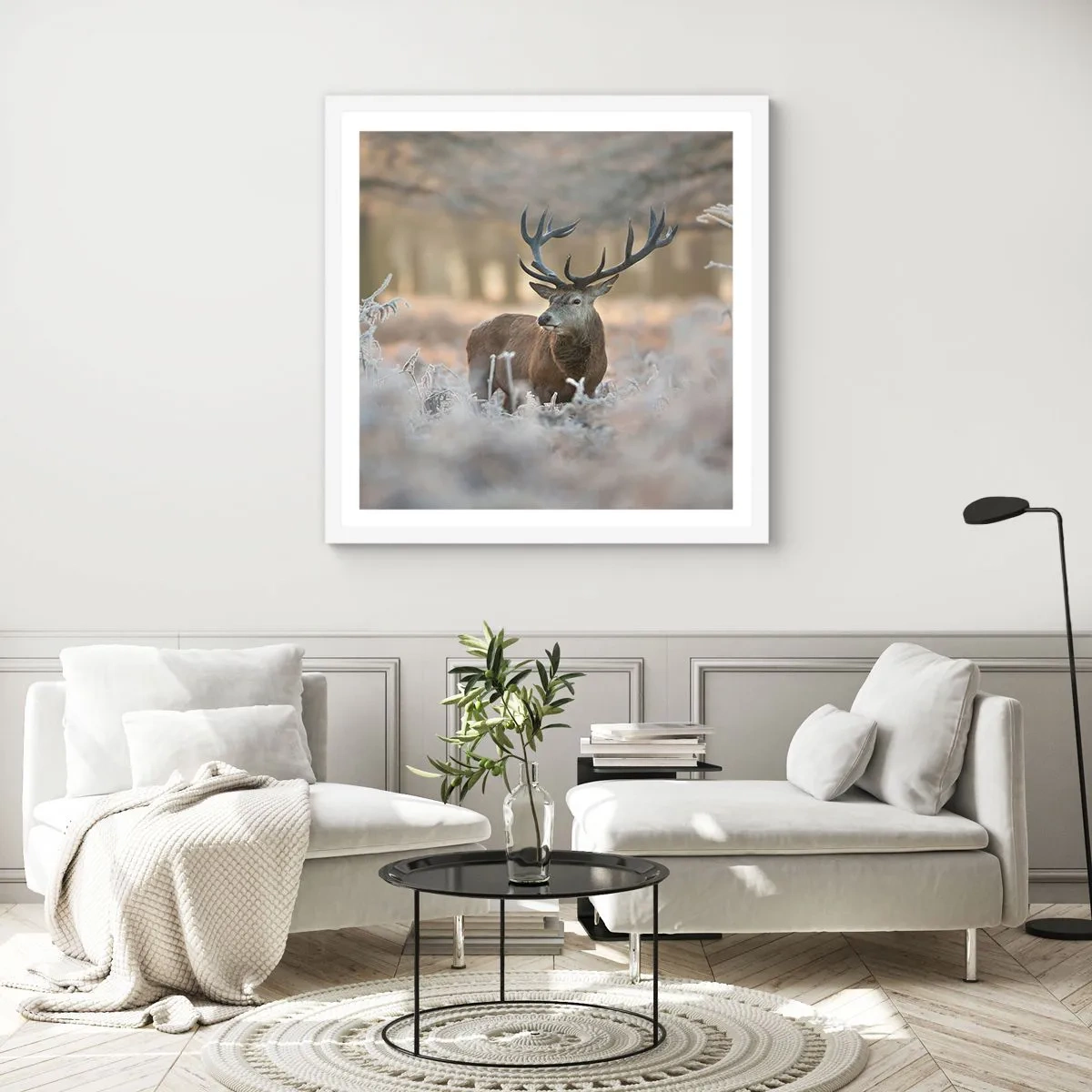 Poster in cornice bianca - Fresco mattino - 50x50 cm