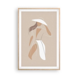 Poster in cornice rovere chiaro - La moda è un gioco - 61x91 cm