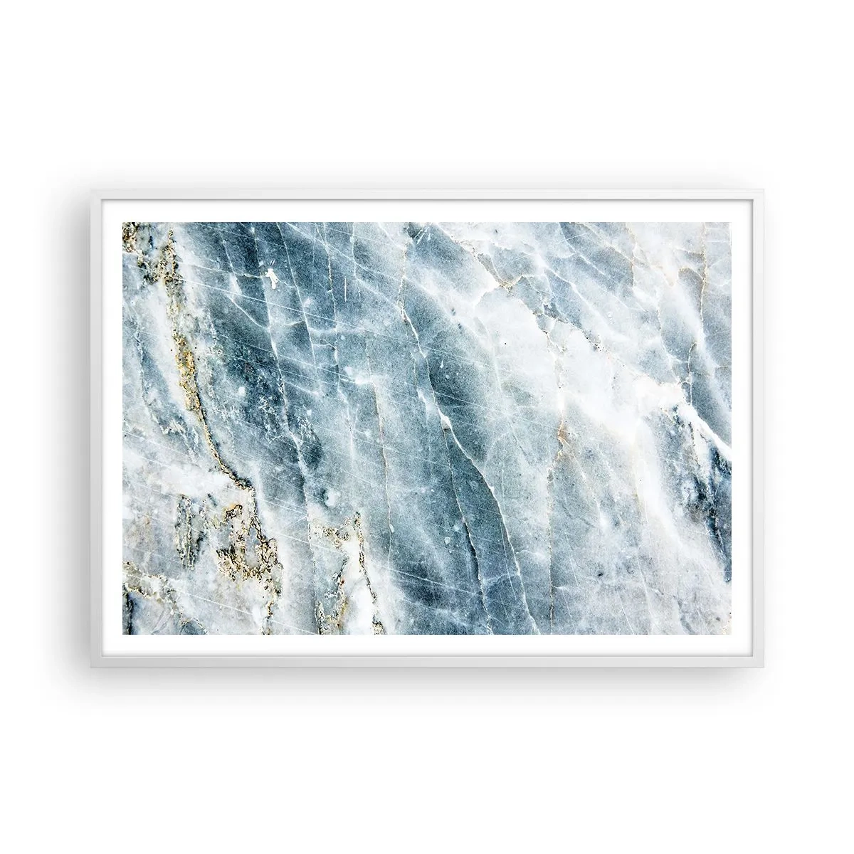 Poster in cornice bianca - Mondo di ghiaccio - 100x70 cm