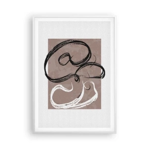 Poster in cornice bianca - Composizione: alla ricerca della pienezza - 70x100 cm