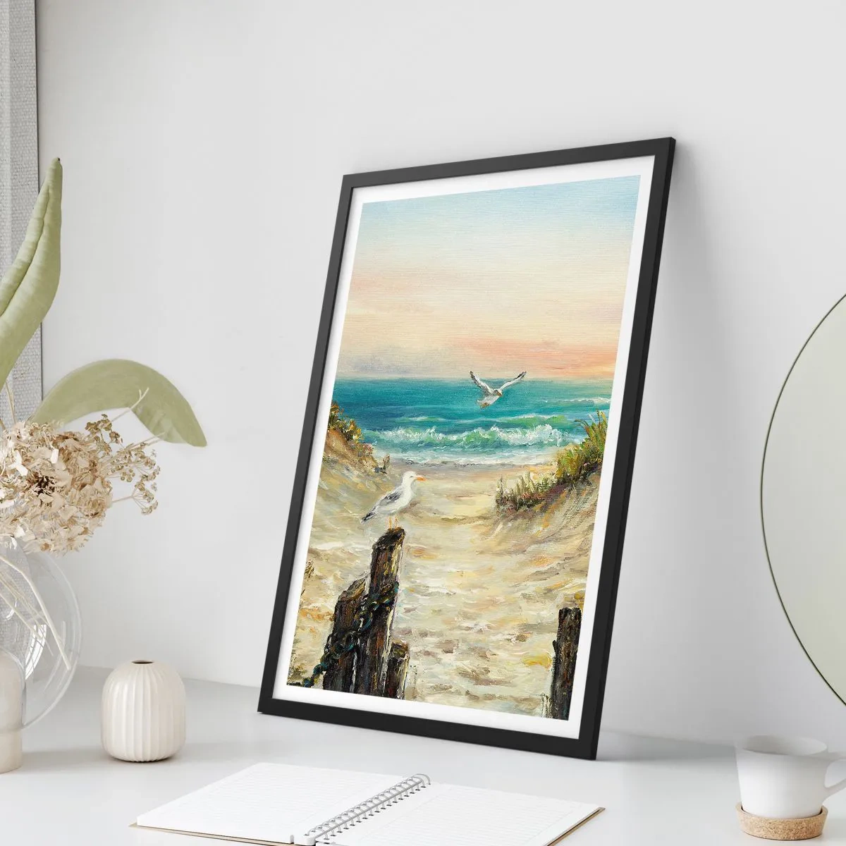 Poster in cornice nera - Silenzio senza vento - 30x40 cm