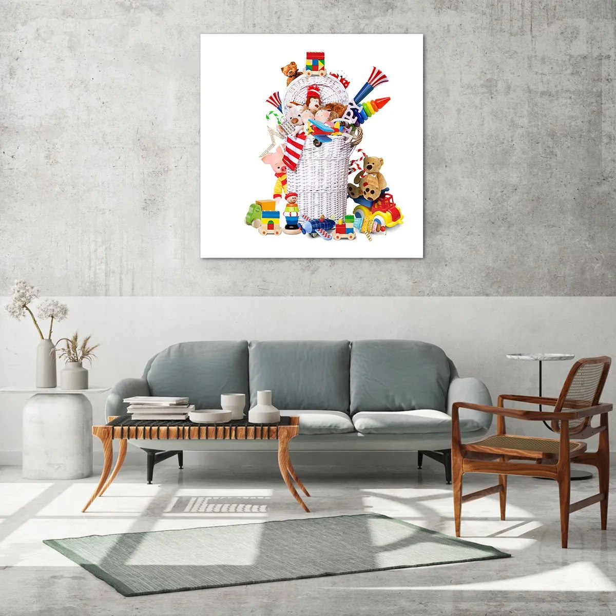 Quadro su vetro - I tesori del bambini - 40x40 cm