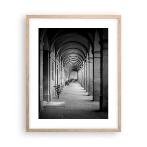 Poster in cornice rovere chiaro - Sotto i portici - 40x50 cm