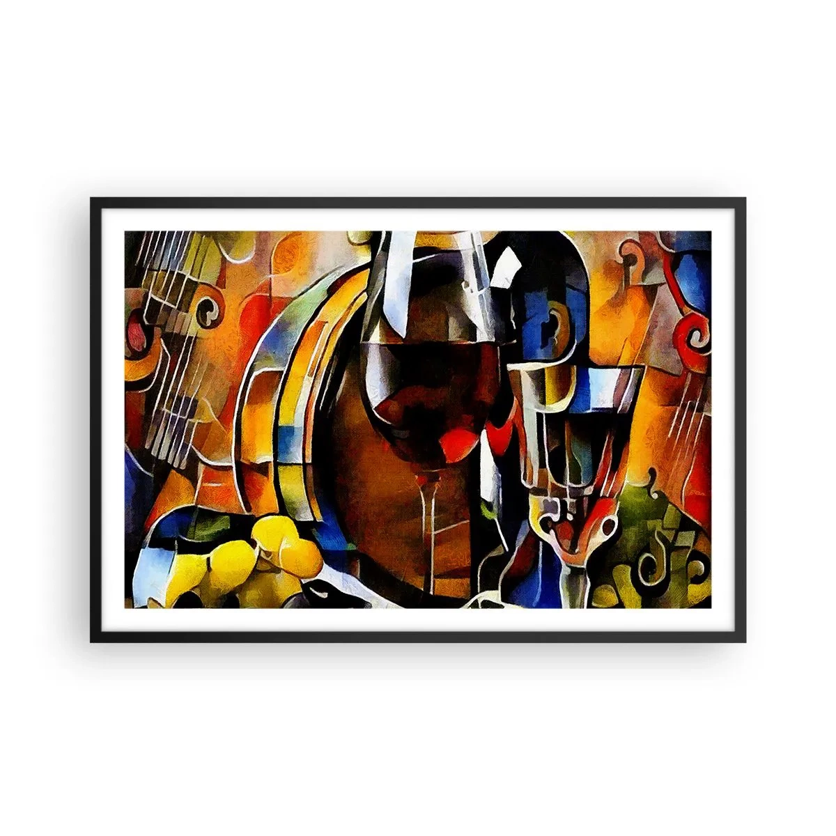 Poster in cornice nera - E il mondo riprende colore - 91x61 cm