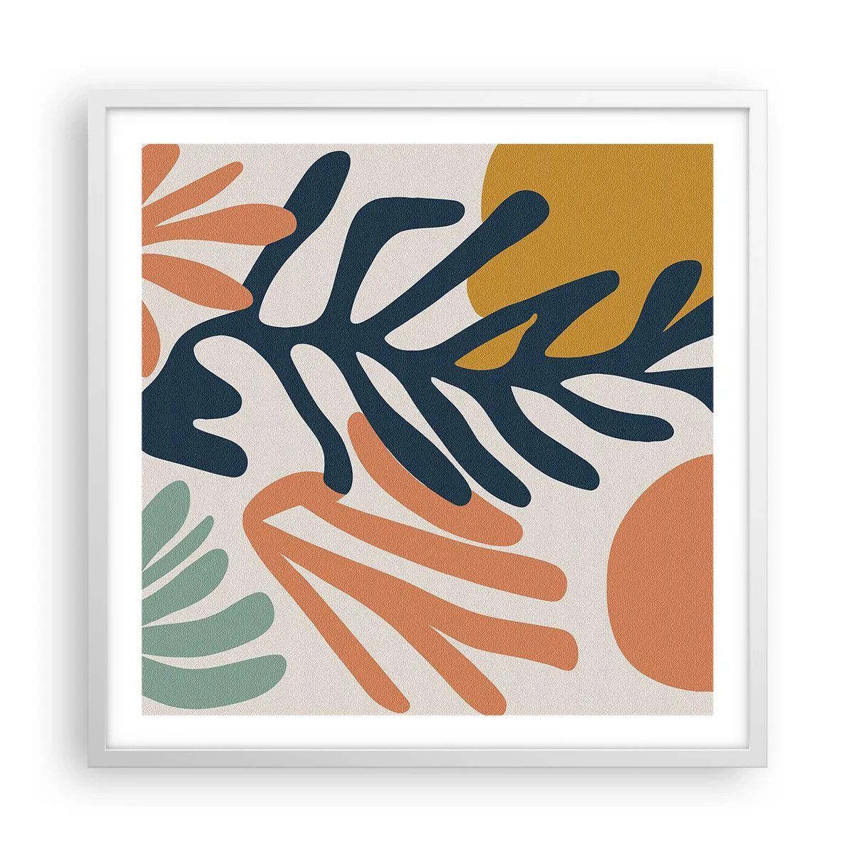 Poster in cornice bianca - Mare di coralli - 60x60 cm