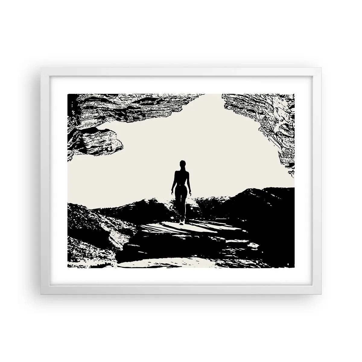 Poster in cornice bianca - Un nuovo sguardo - 50x40 cm