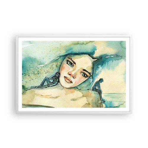 Poster in cornice bianca - Am I blue? - 91x61 cm