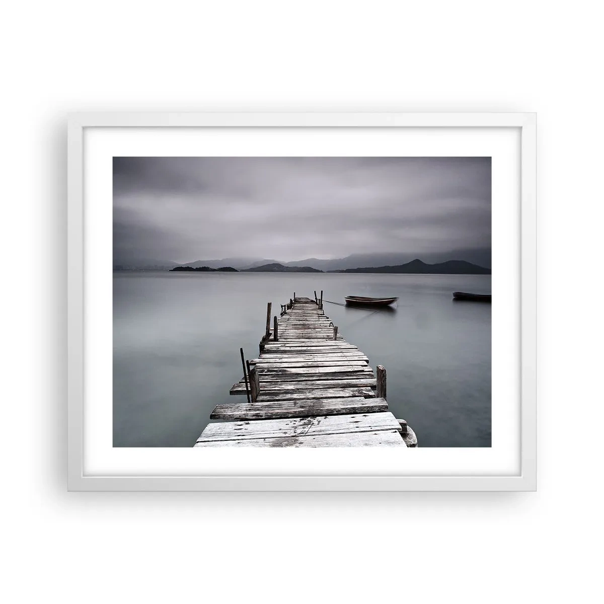 Poster in cornice bianca - Domani puoi partire - 50x40 cm