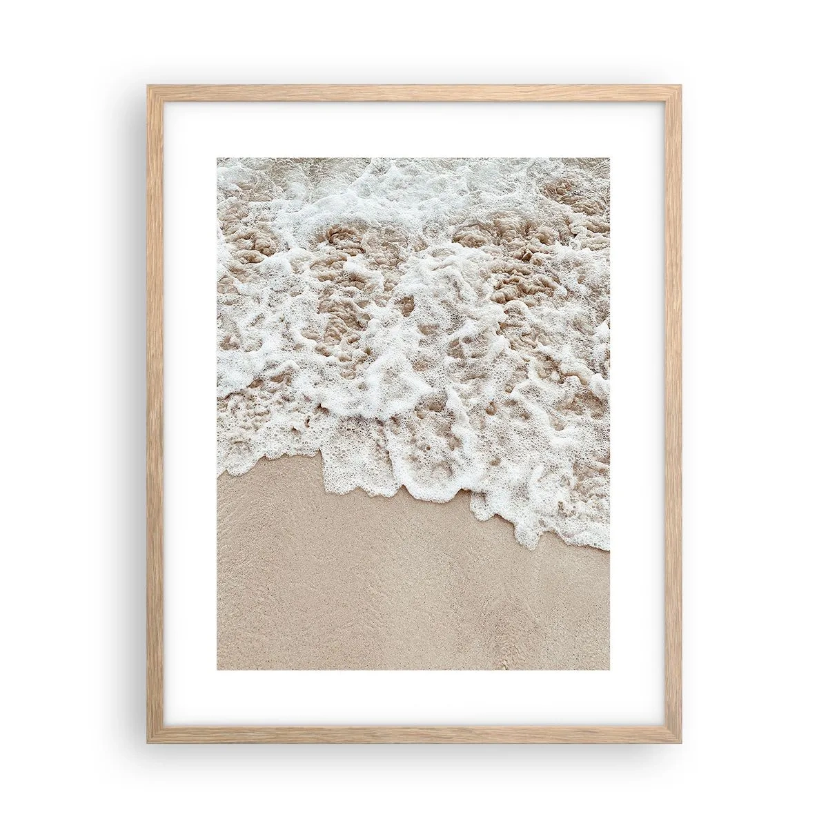 Poster in cornice rovere chiaro - Torno subito - 40x50 cm