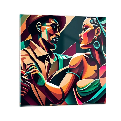 Quadro su vetro - Al ritmo del cuore - 30x30 cm