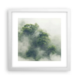 Poster in cornice bianca - Avvolti dalla nebbia - 30x30 cm