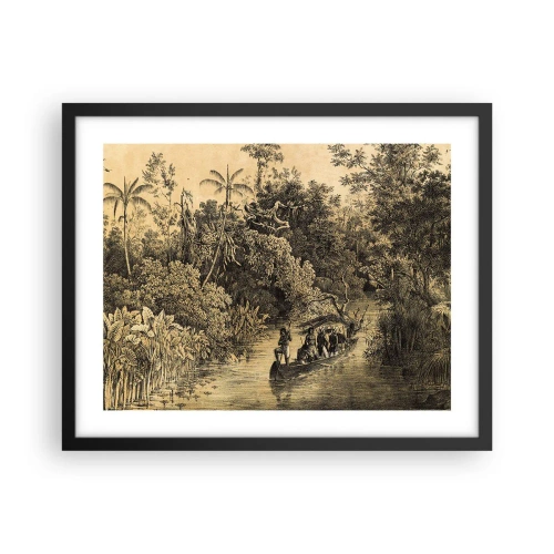 Poster in cornice nera - Viaggio alla fonte - 50x40 cm