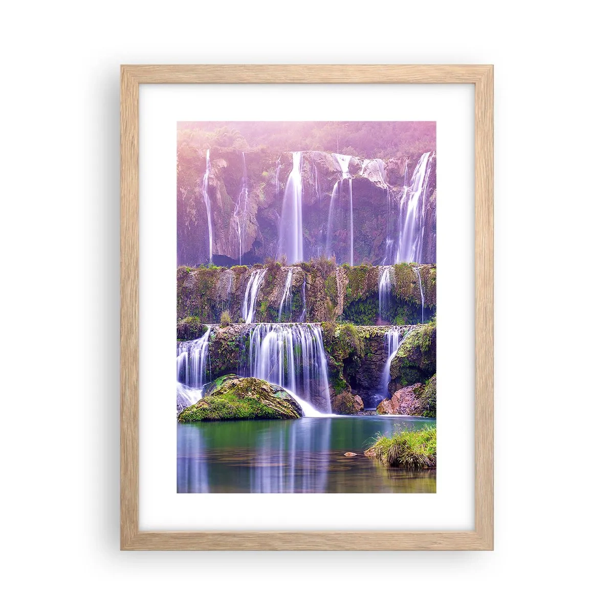 Poster in cornice rovere chiaro - La scala verso il cielo - 30x40 cm