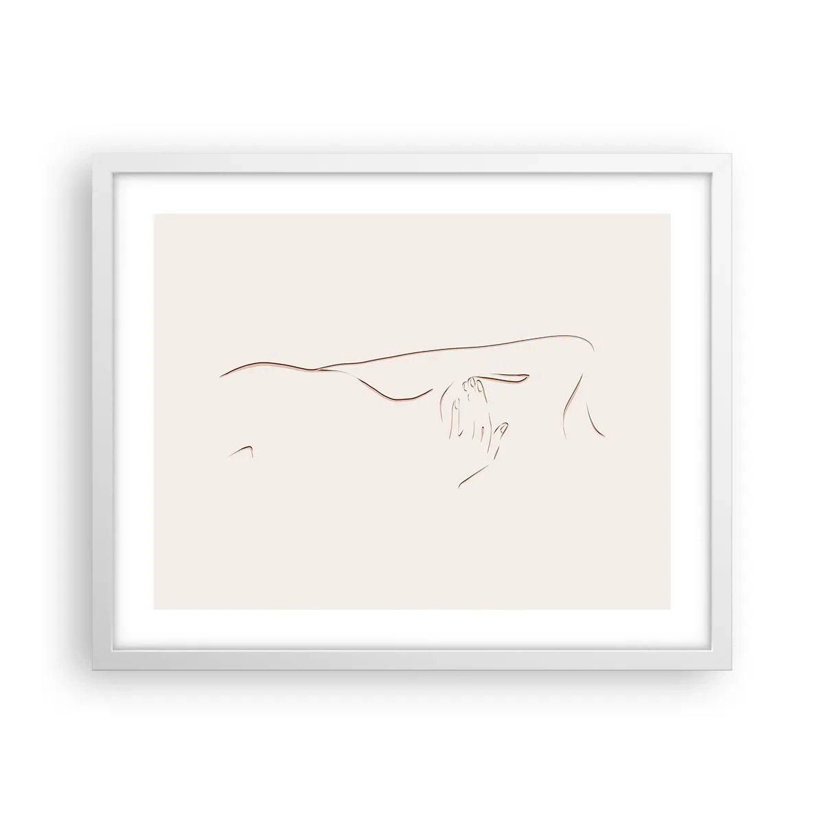 Poster in cornice bianca - La forma del desiderio - 50x40 cm