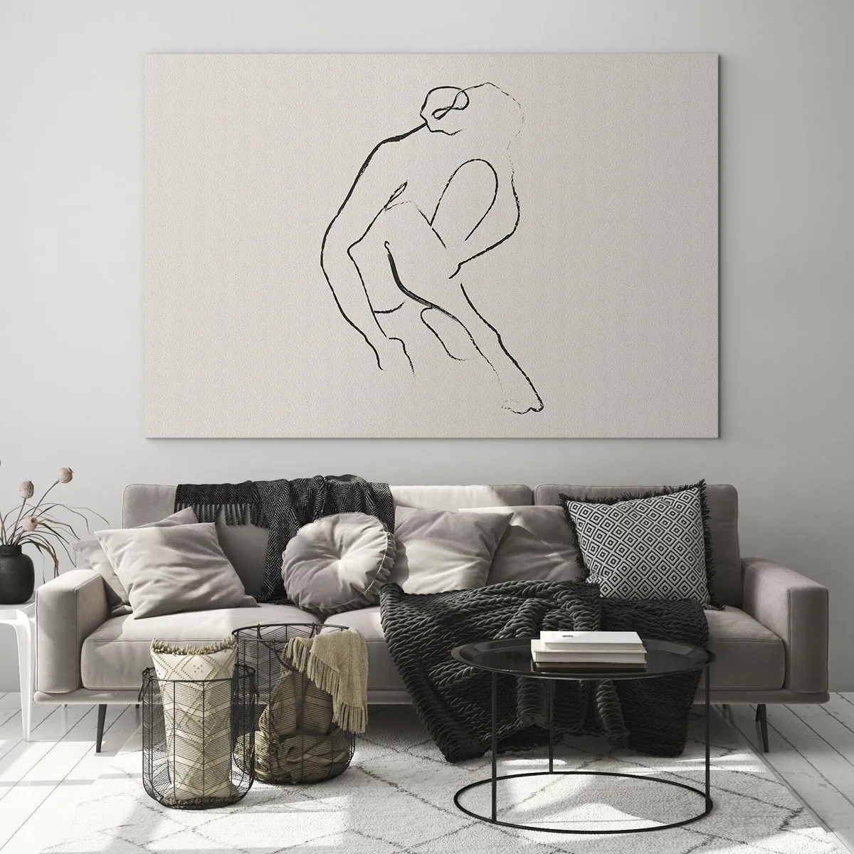 Quadro su vetro - Schizzo intimo - 70x50 cm