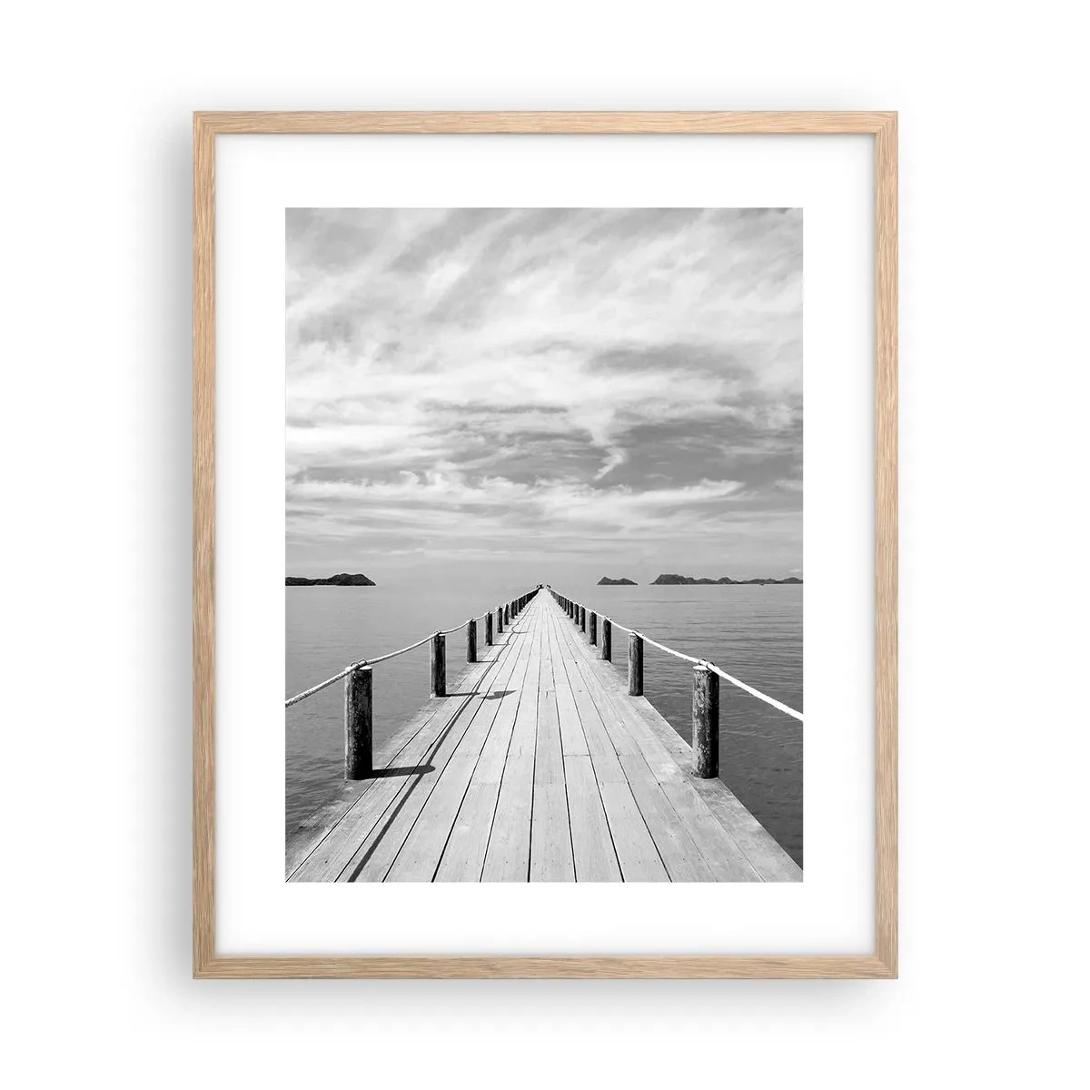 Poster in cornice rovere chiaro - Forse un viaggio... - 40x50 cm