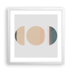 Poster in cornice bianca - Un cerchio dopo l'altro - 40x40 cm